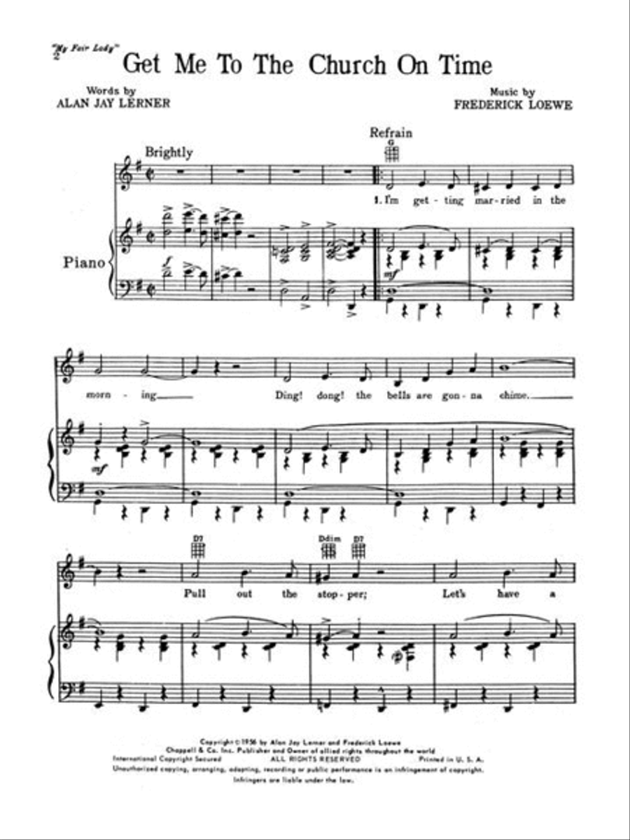 My Fair Lady Piano, Vocal, Guitar scores gallery preview page 4