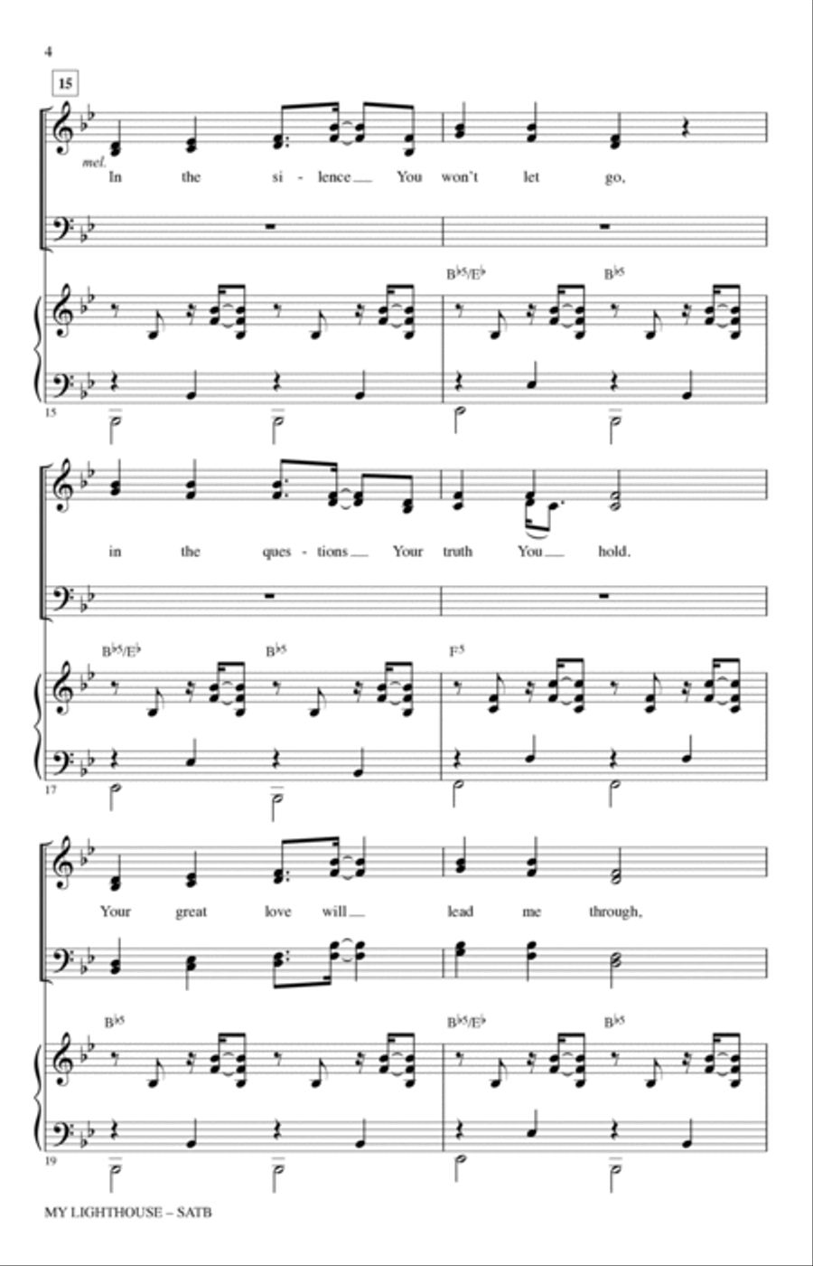 My Lighthouse (arr. David Angerman) 4-Part scores gallery preview page 3