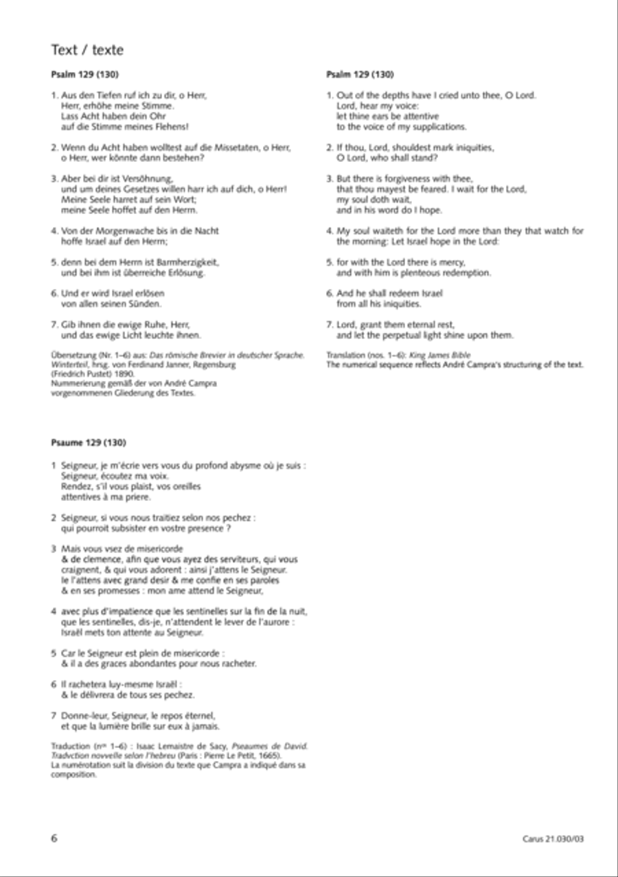 De profundis Men's Choir scores gallery preview page 7