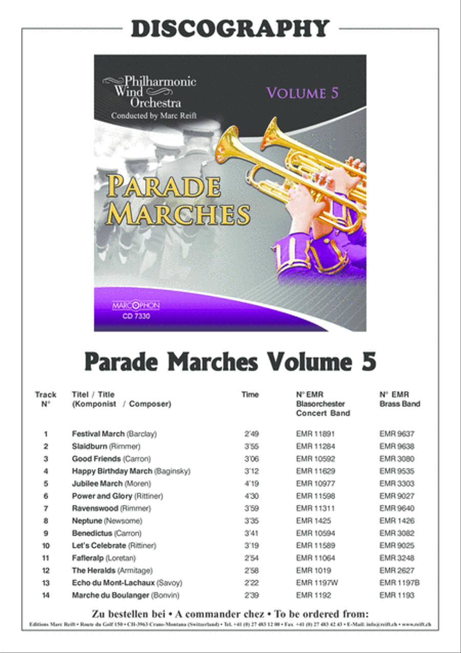 Marche du Boulanger Concert Band scores gallery preview page 3