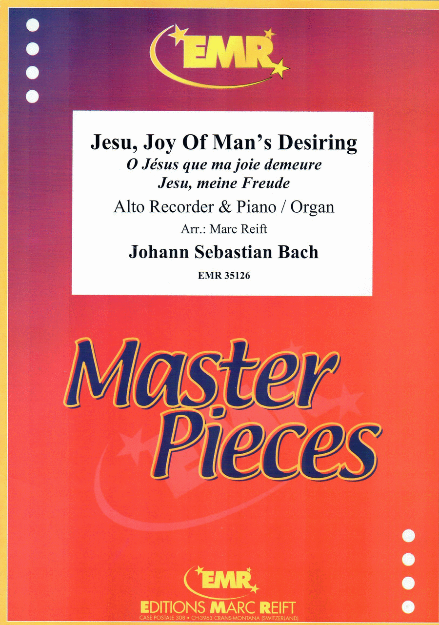 Jesu, Joy Of Man's Desiring Alto Recorder scores gallery preview page 1