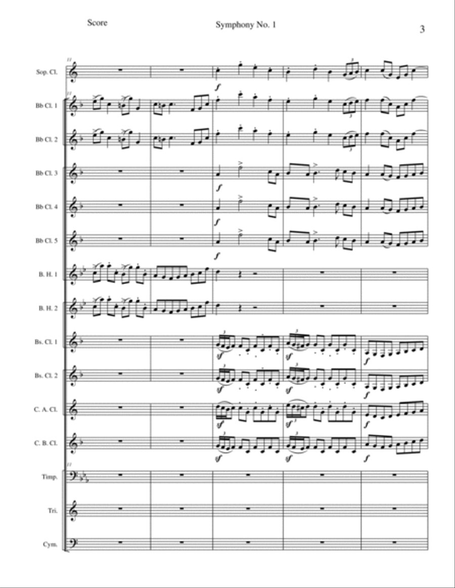 Mvt. V - Dance from Symphony No. 1 (Rustic Wedding Symphony) Woodwind Ensemble scores gallery preview page 3