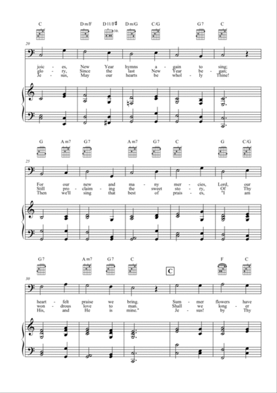 New Year's Hymn New Year's Hymn Bass Voice scores gallery preview page 2
