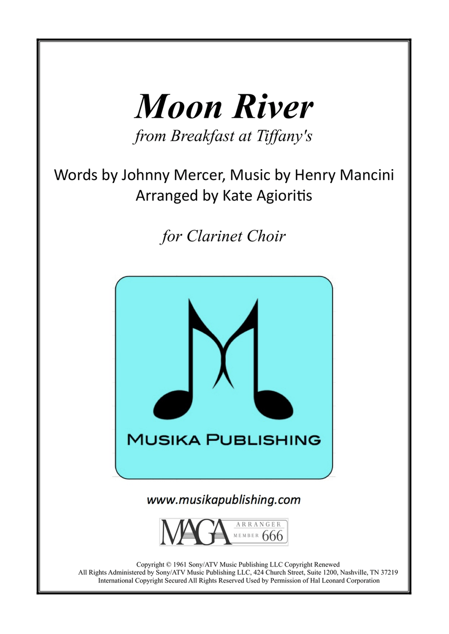 Moon River Clarinet Choir scores gallery preview page 1