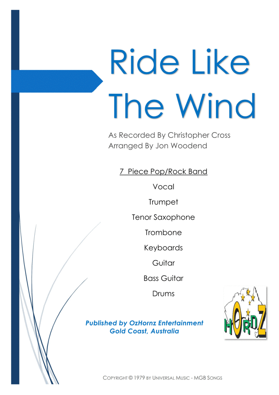 Ride Like The Wind Large Ensemble scores gallery preview page 1