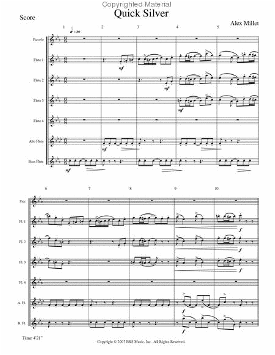 Quick Silver Quick Silver Flute Choir scores gallery preview page 2