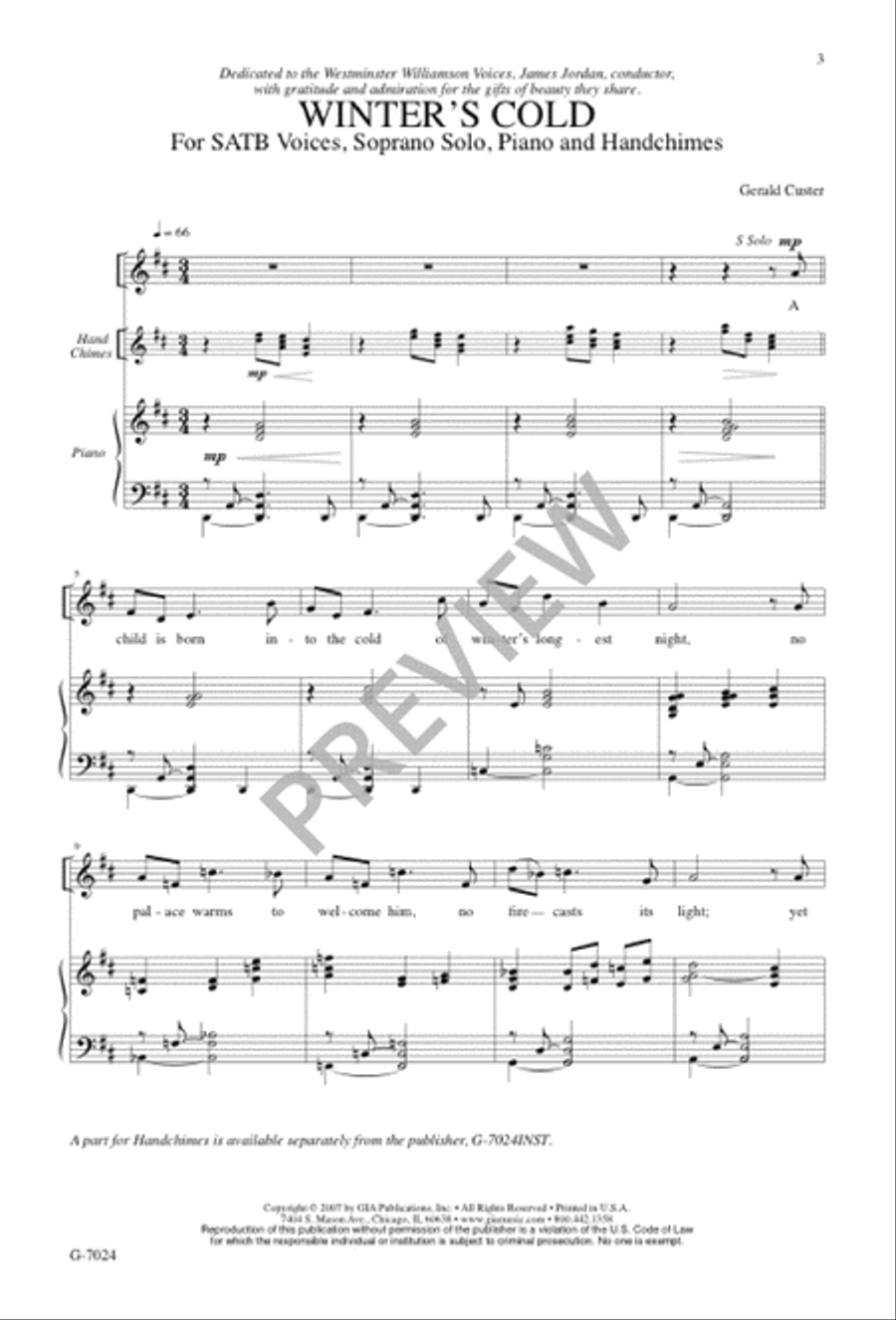 Winter's Cold 4-Part scores gallery preview page 3