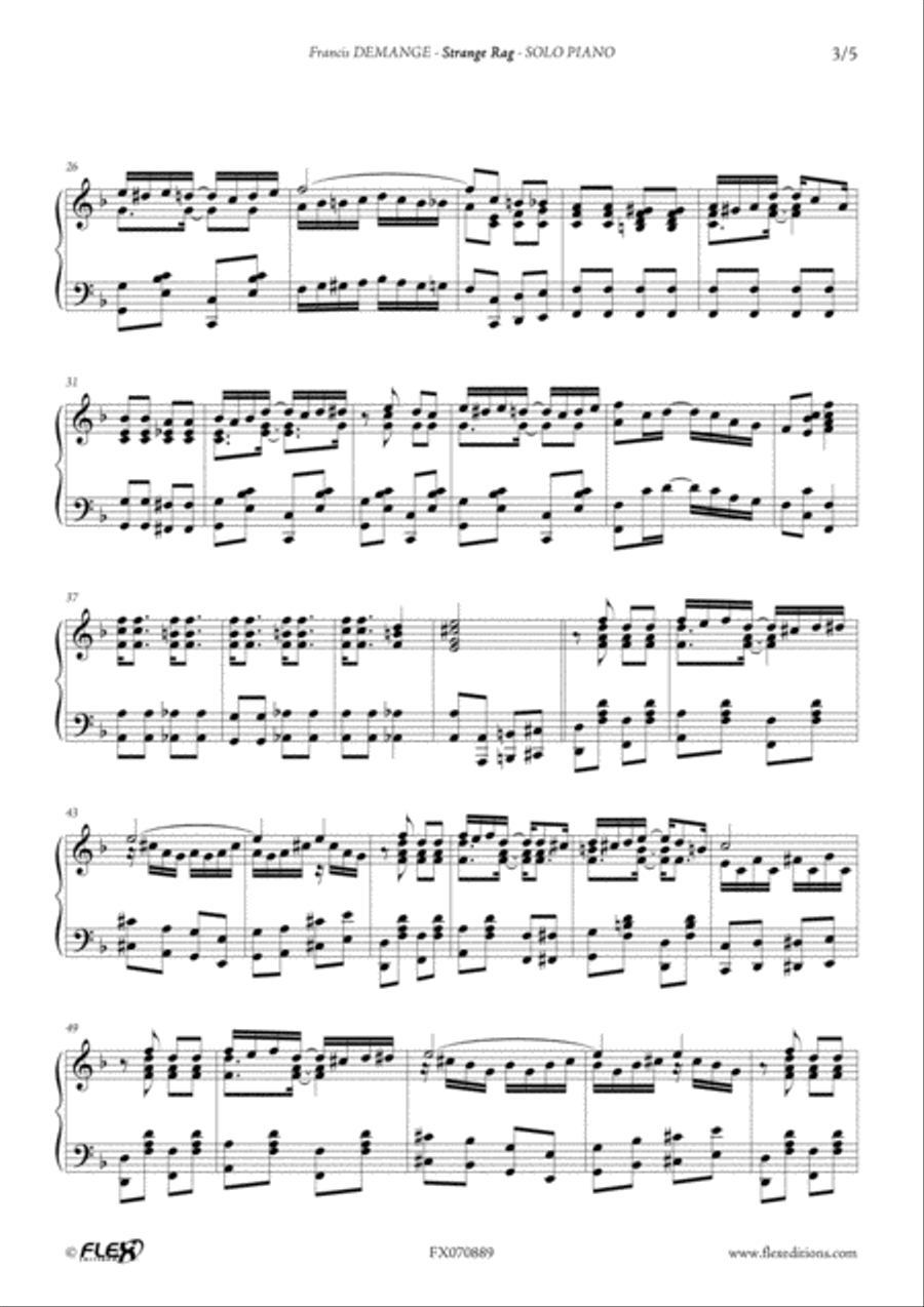 Strange Rag Piano Solo scores gallery preview page 3