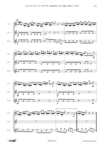 Sonata No. 1 in C Major - Mvt 2 image number null