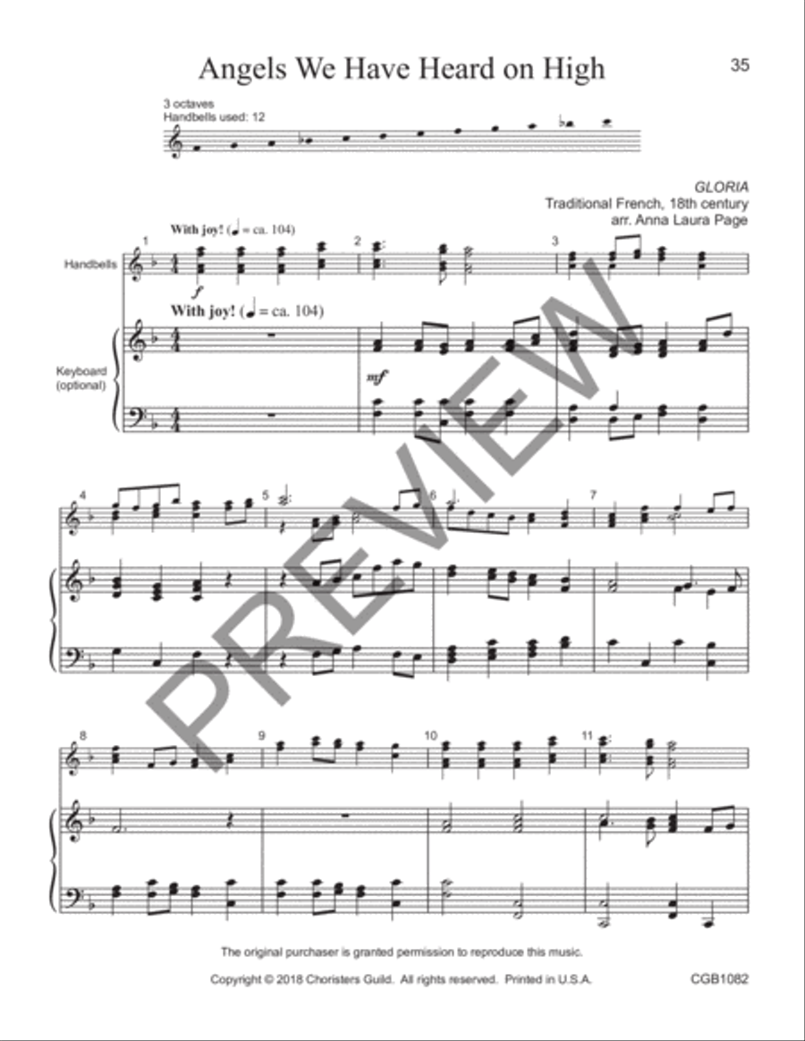 Glory in the Highest Handbell Choir scores gallery preview page 10
