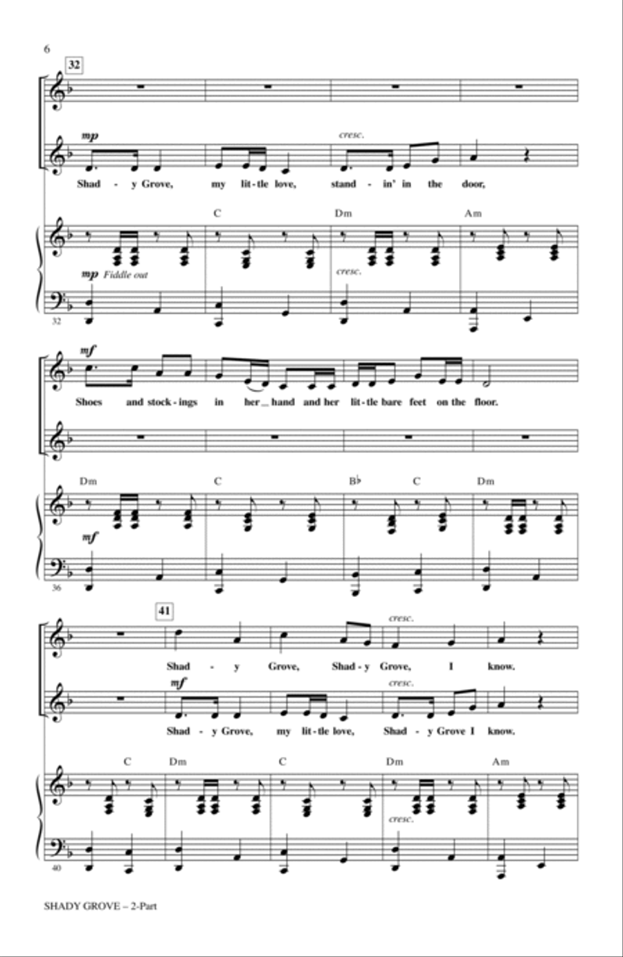 Shady Grove (arr. Cristi Cary Miller) 2-Part scores gallery preview page 4