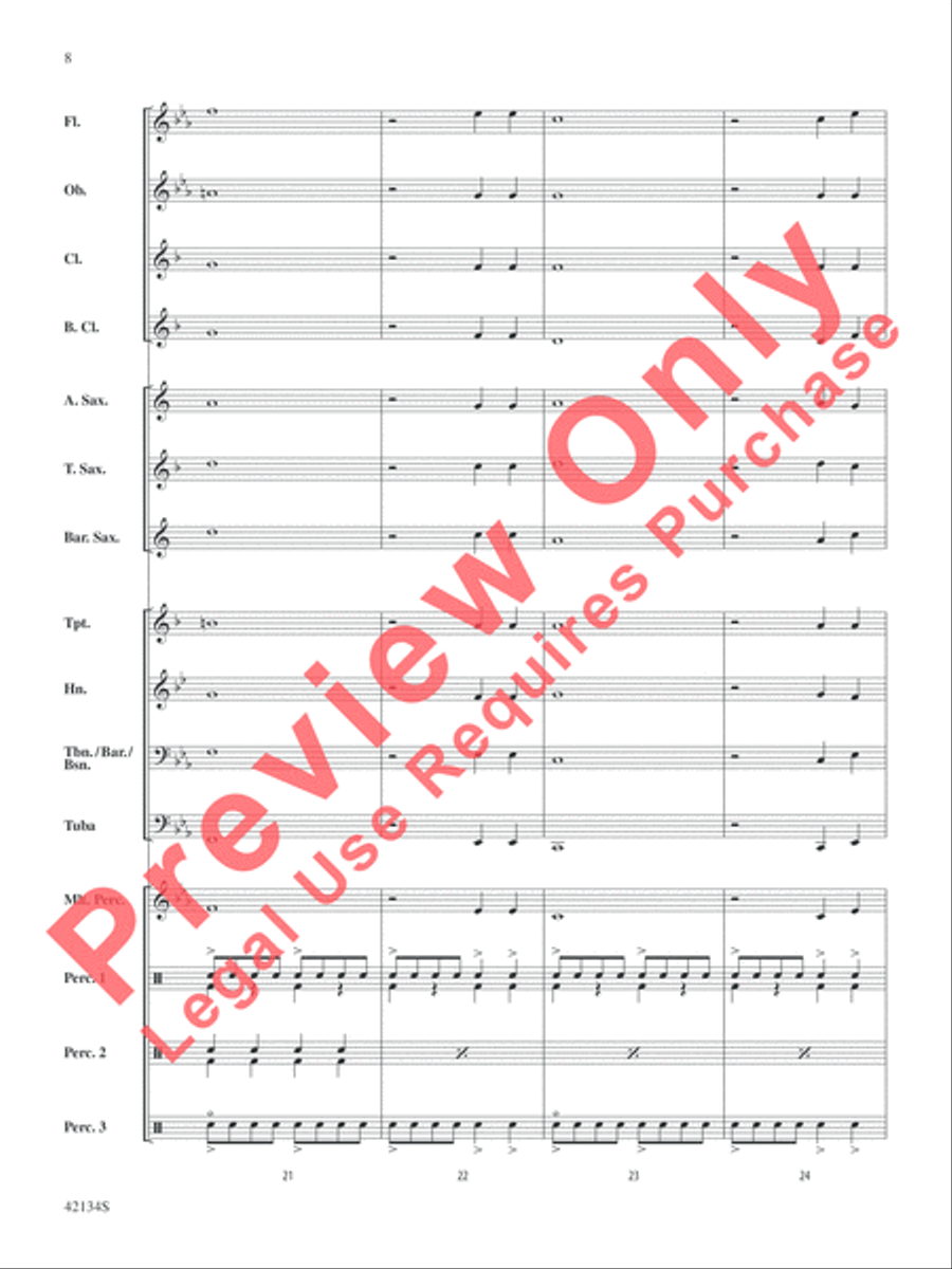 Warp Speed Concert Band scores gallery preview page 8