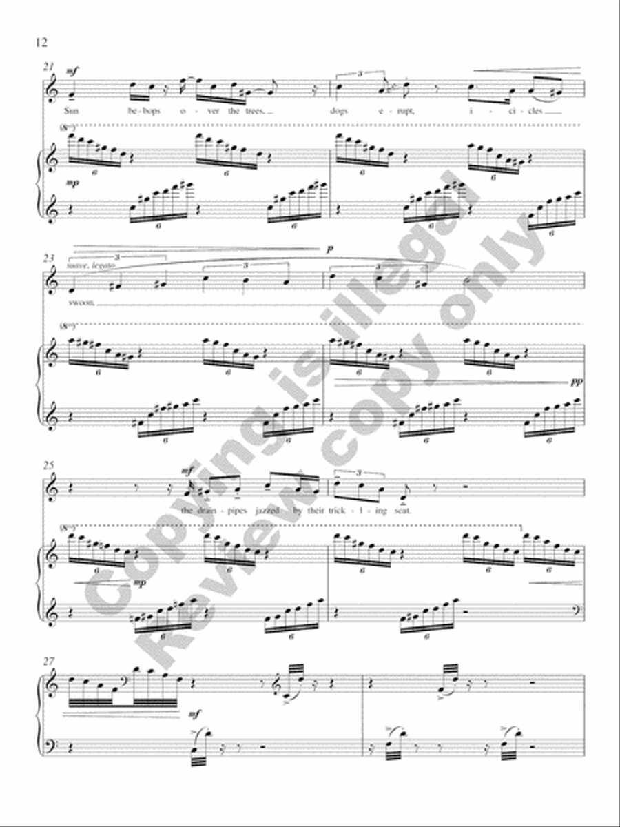 Three Songs on Poems by Lorri Neilsen Glenn Soprano Voice scores gallery preview page 10