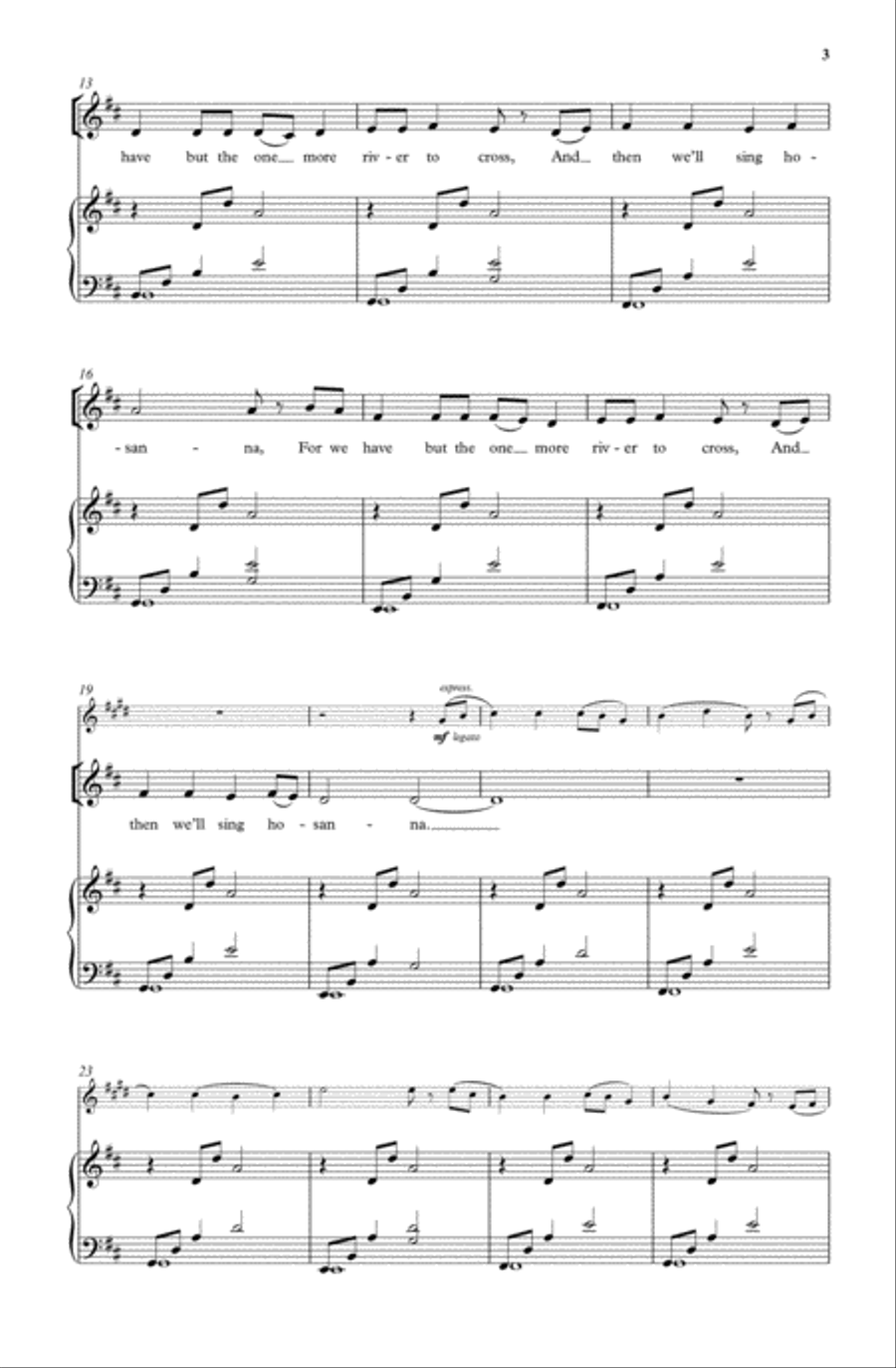 Then We'll Sing Hosanna Then We'll Sing Hosanna 4-Part scores gallery preview page 3