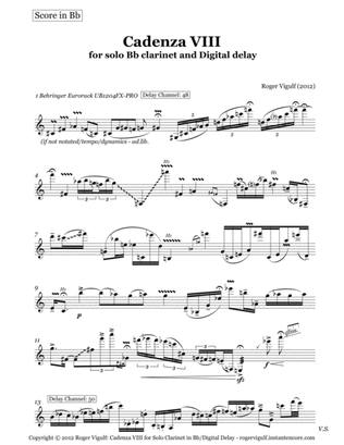 Cadenza VIII for Solo Clarinet