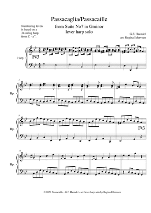 Book cover for Passacaille (Haendel) - lever harp solo