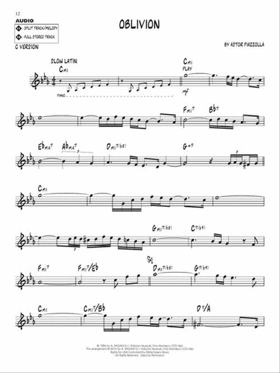 Piazzolla – Ten Favorite Tunes C Instrument scores gallery preview page 5