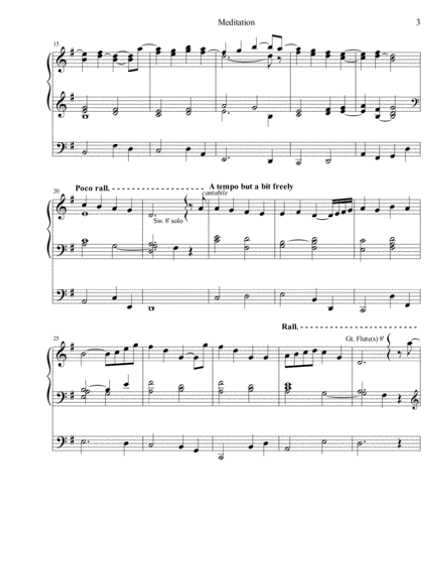 Meditation (for Organ)