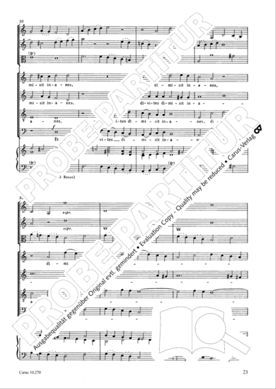 Magnificat in B flat major 4-Part scores gallery preview page 24