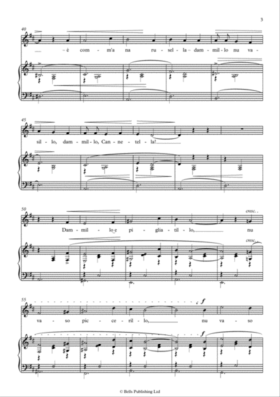 A vucchella (D Major) A vucchella (D Major) Voice Solo scores gallery preview page 3