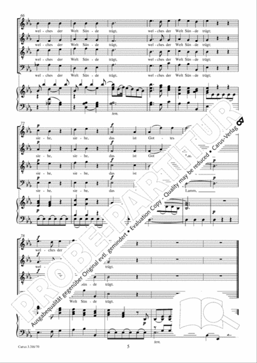 See now, this is God's own Lamb 4-Part scores gallery preview page 6