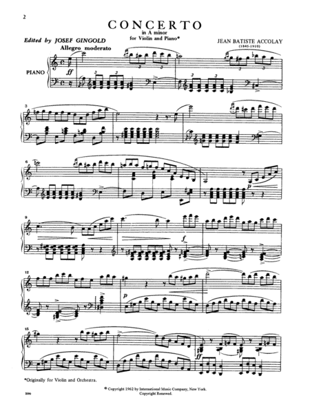 Concerto No. 1 In A Minor
