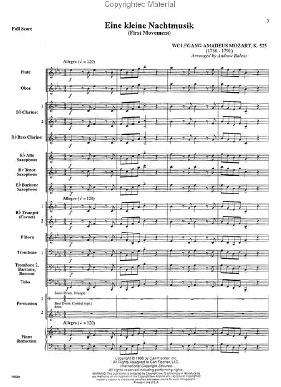 Eine Kleine Nachtmusik Eine Kleine Nachtmusik Concert Band scores gallery preview page 2