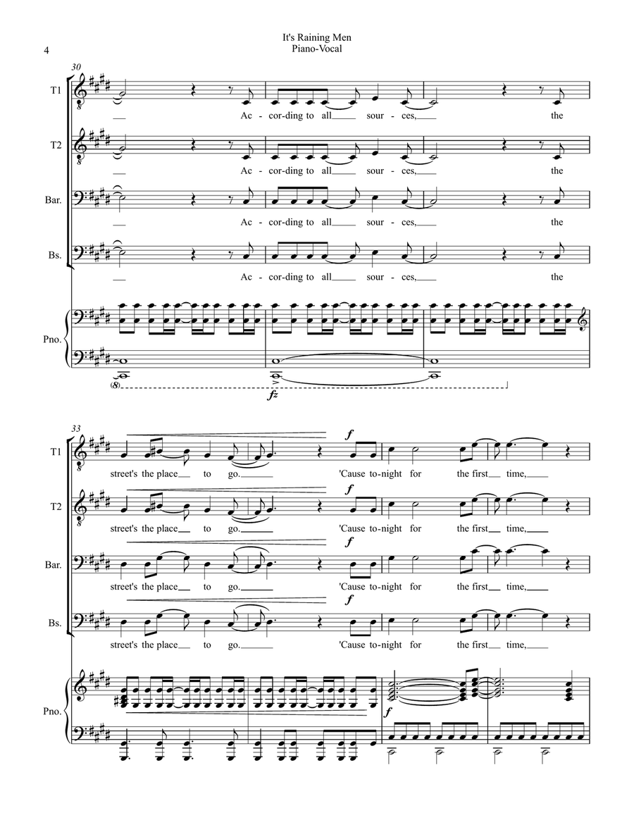 It's Raining Men It's Raining Men TTBB scores gallery preview page 4