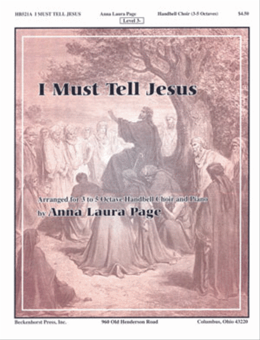 I Must Tell Jesus - Page - handbell part Handbell Choir scores gallery preview page 1