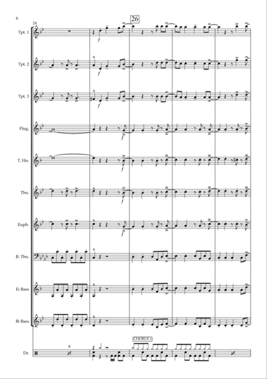 It's Raining Men Brass Ensemble scores gallery preview page 6