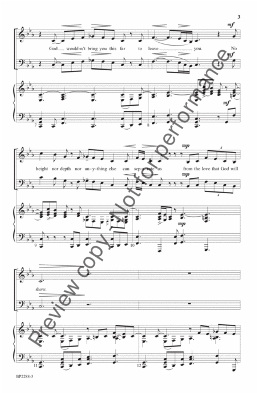 God Wouldn't Bring You This Far to Leave You 4-Part scores gallery preview page 4