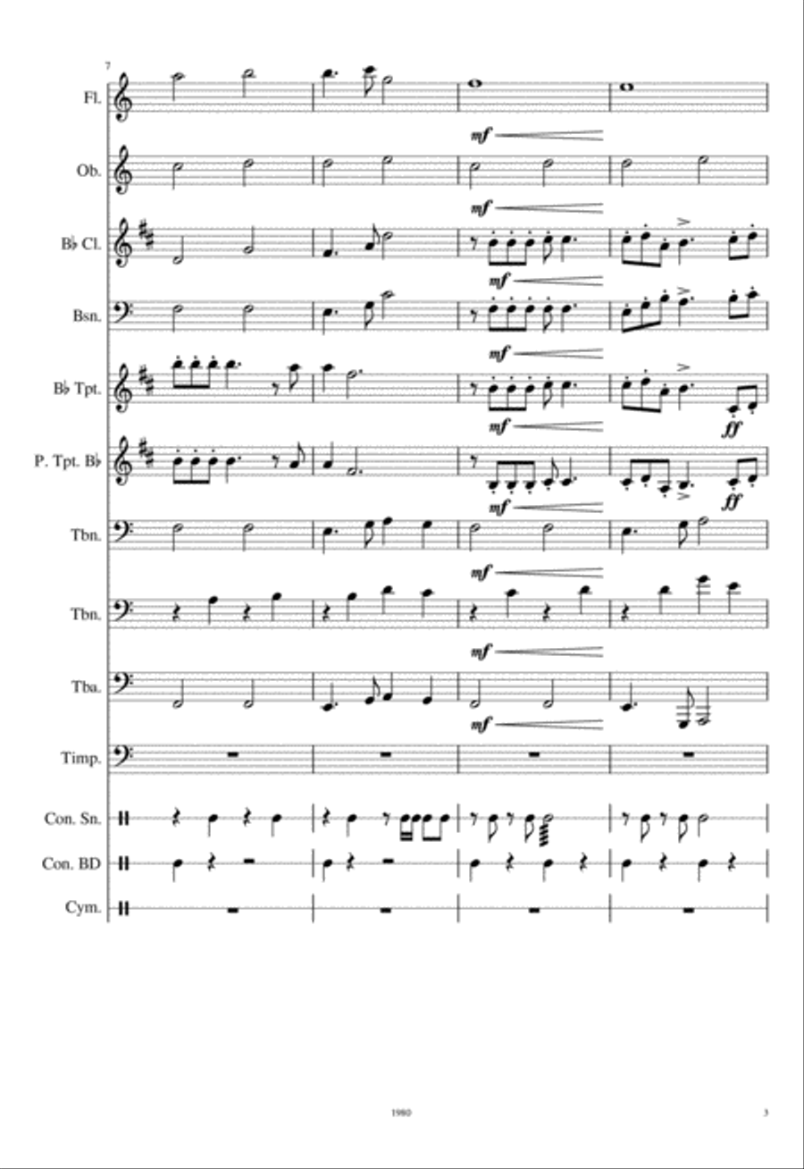 The Battle (for band) Jazz Ensemble scores gallery preview page 3