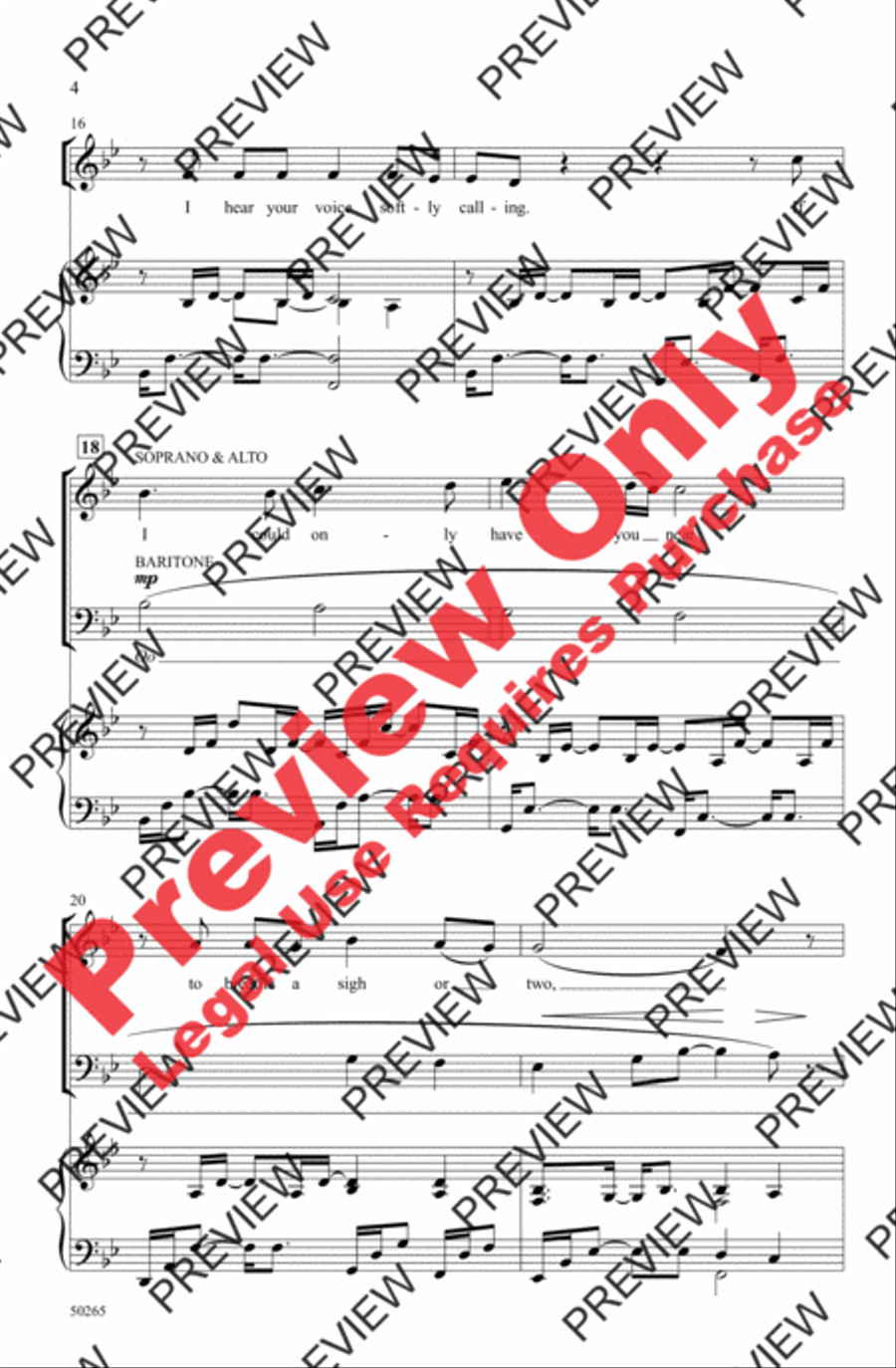 Song for a Winter's Night 3-Part scores gallery preview page 4