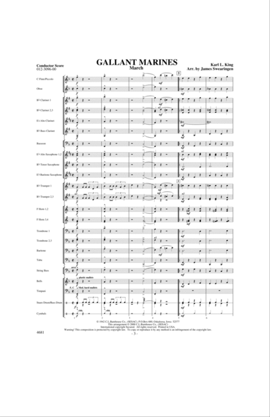 Gallant Marines Gallant Marines Concert Band scores gallery preview page 2