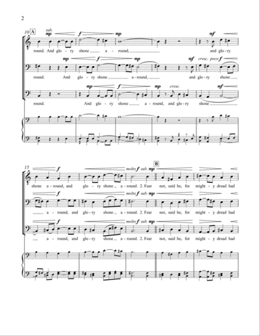 Carols Ancient and New: 3. Peace to All Life A Cappella scores gallery preview page 10