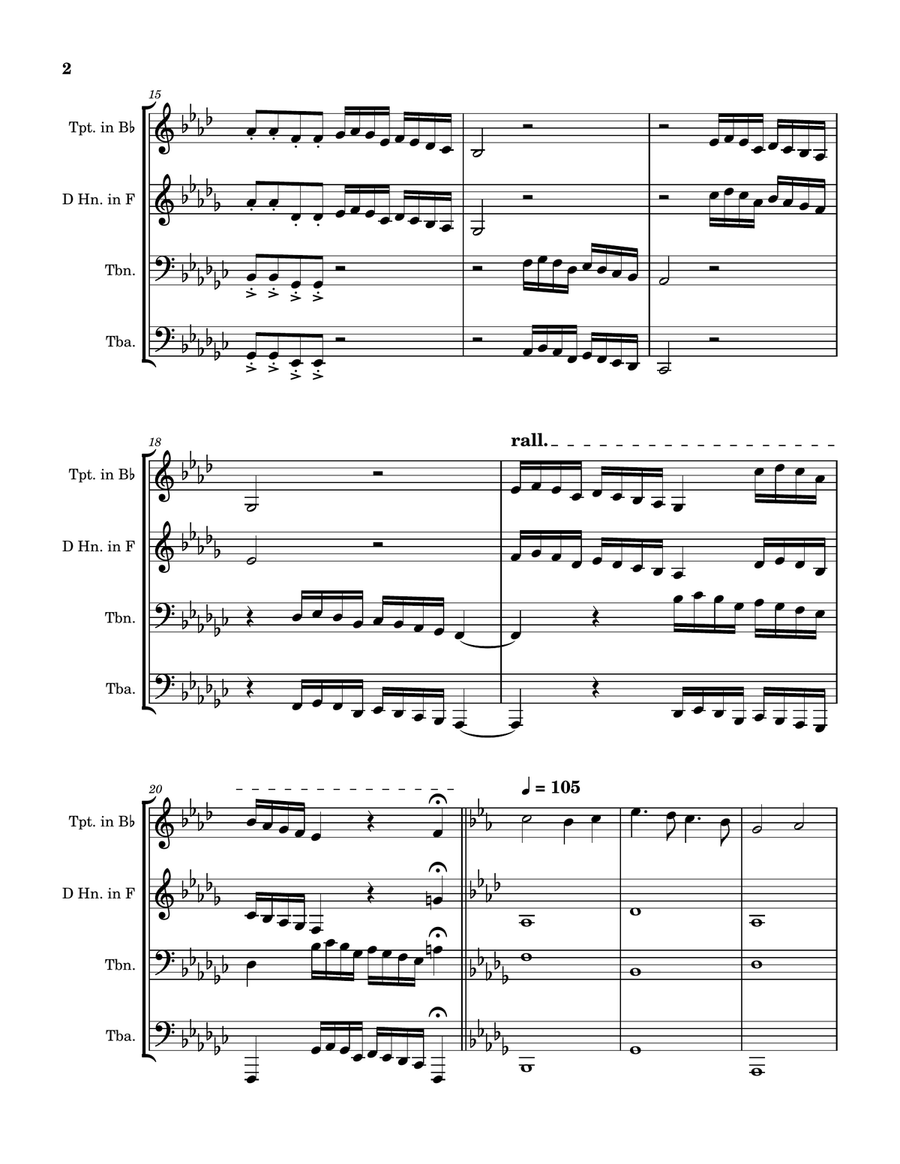 Brass Quartet No. 1 in G-flat Major, Op. 24 Brass Quartet scores gallery preview page 2