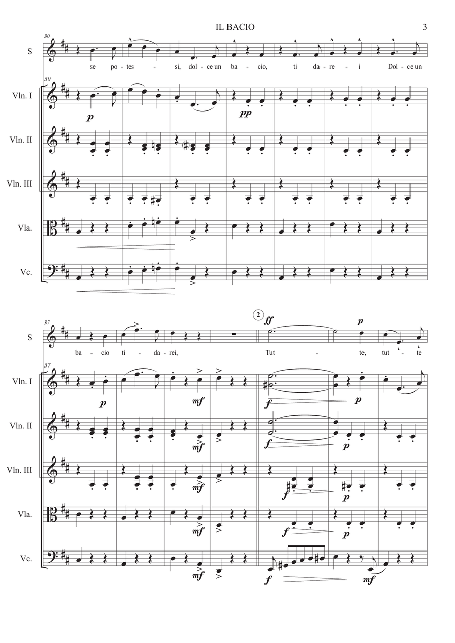 Il Bacio - Full score Small Ensemble scores gallery preview page 3