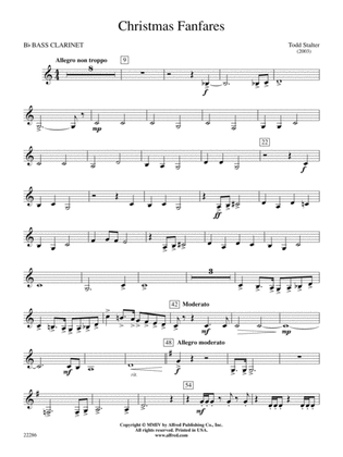 Christmas Fanfares: B-flat Bass Clarinet