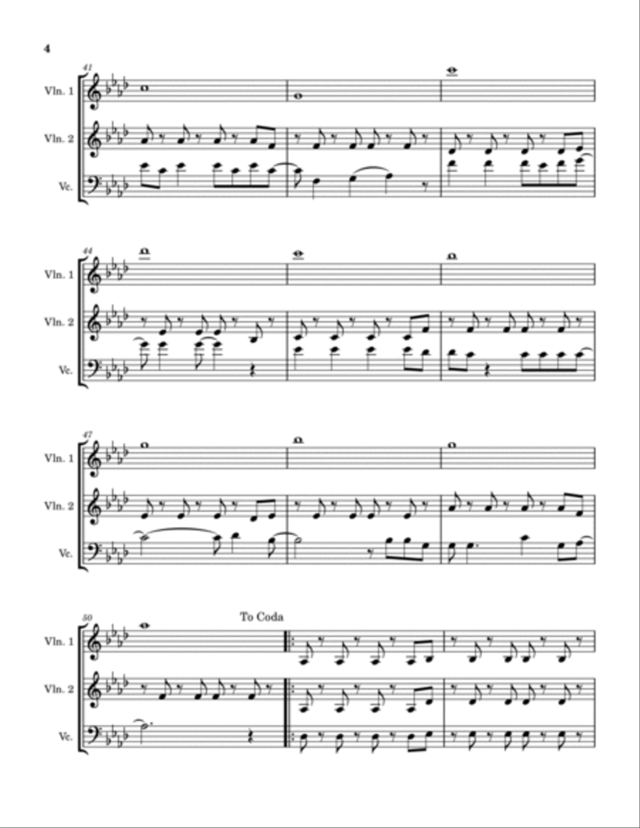 Viva La Vida String Trio scores gallery preview page 4