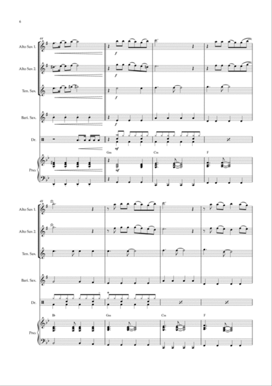 Flowers Saxophone Quartet scores gallery preview page 6