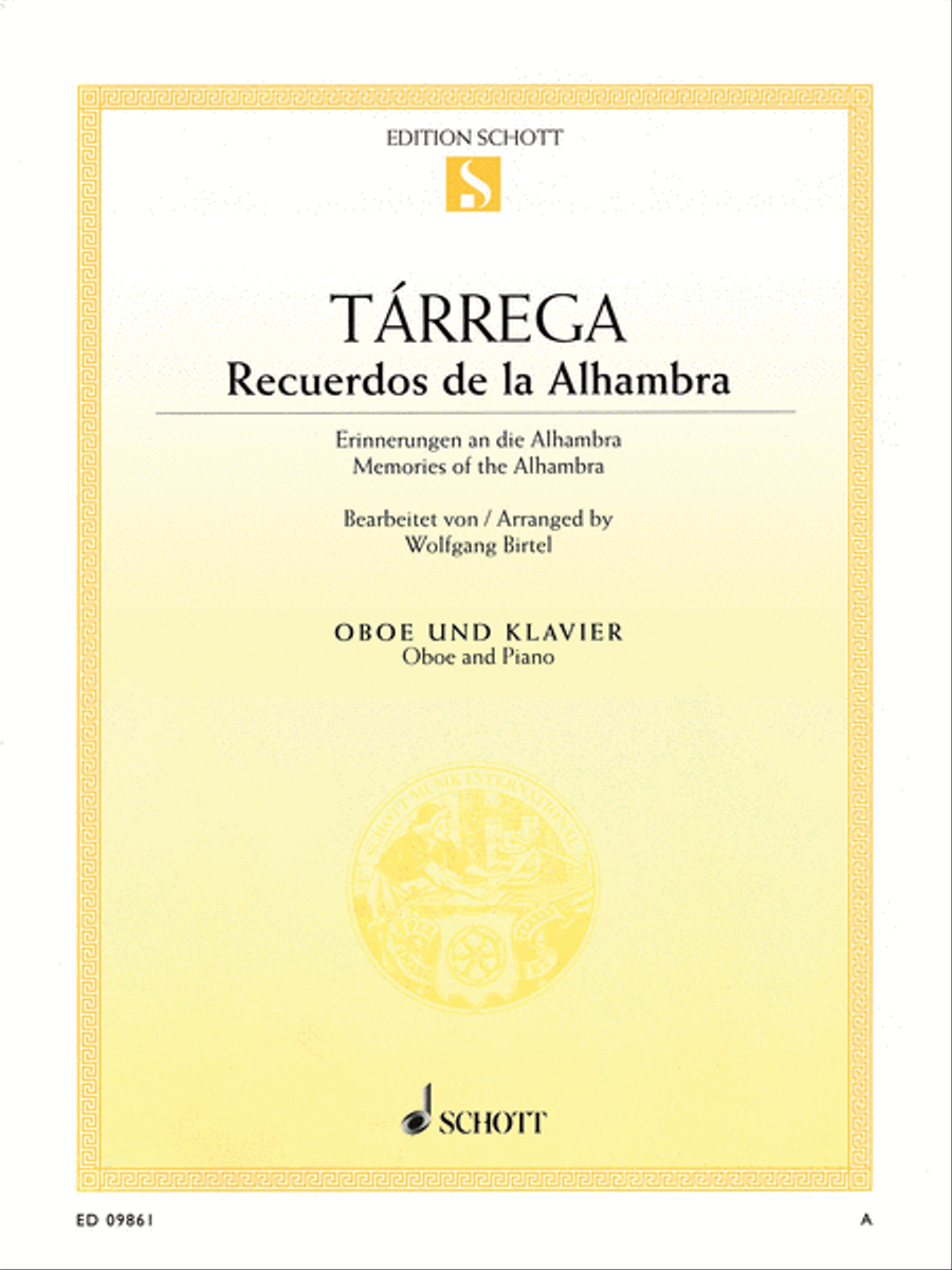 Recuerdos de la Alhambra Recuerdos de la Alhambra Piano Accompaniment scores gallery preview page 1
