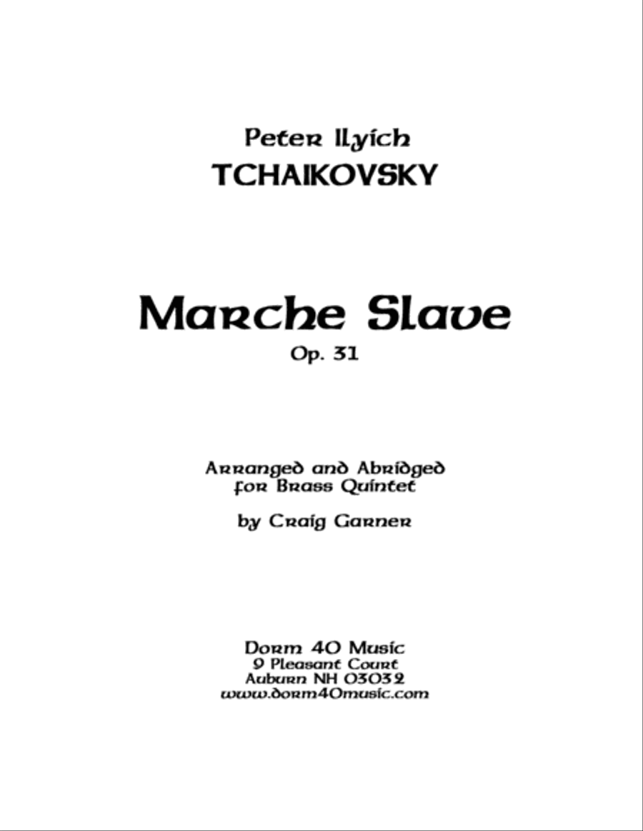 Marche Slave, Op. 31 Brass Ensemble scores gallery preview page 1