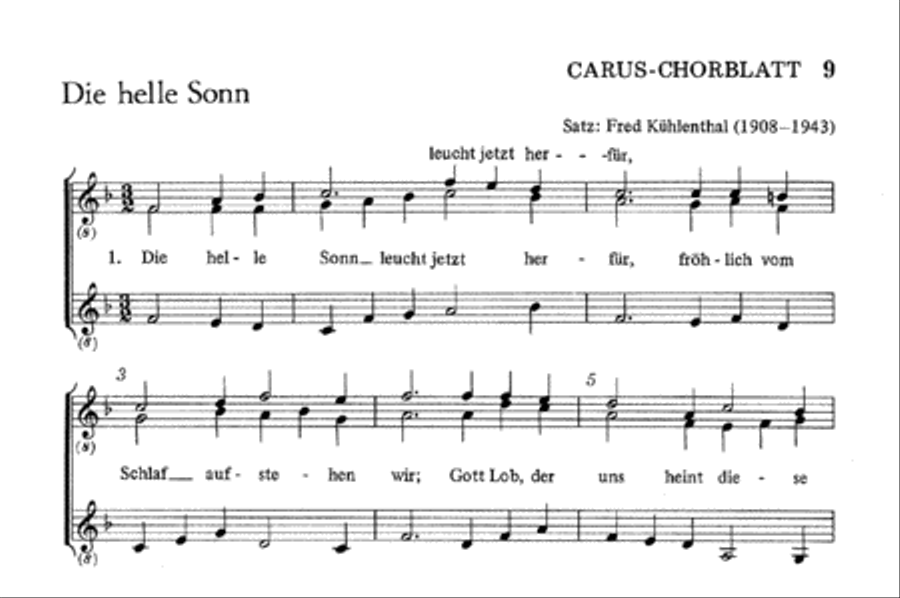 Morgen- und Abendlieder Choir scores gallery preview page 1