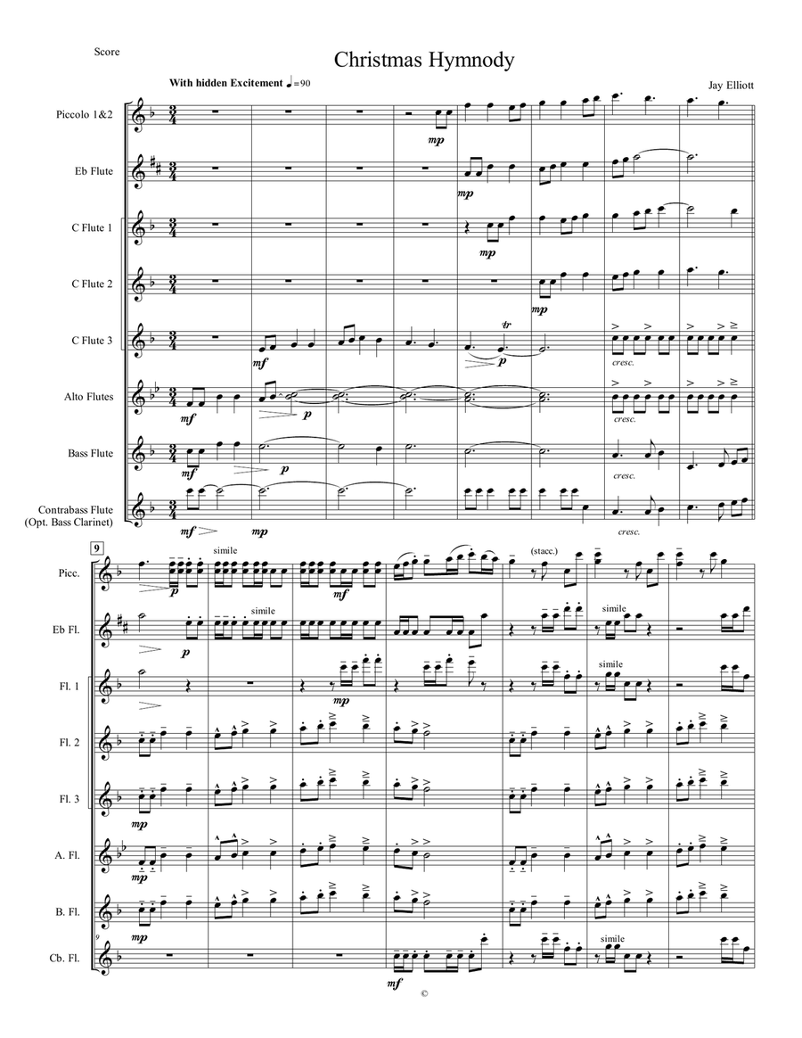 Christmas Hymnody Choir scores gallery preview page 1