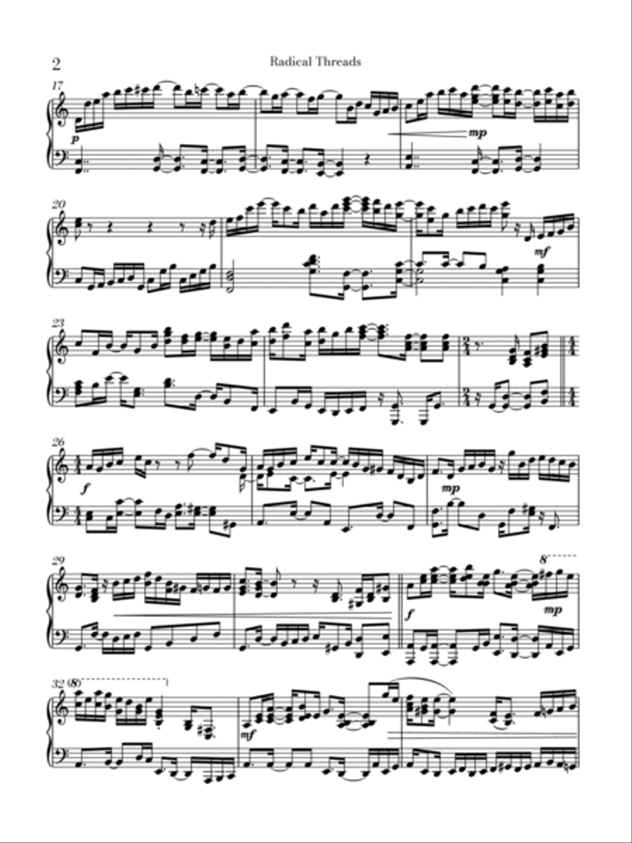 Radical Threads Radical Threads Piano Solo scores gallery preview page 2
