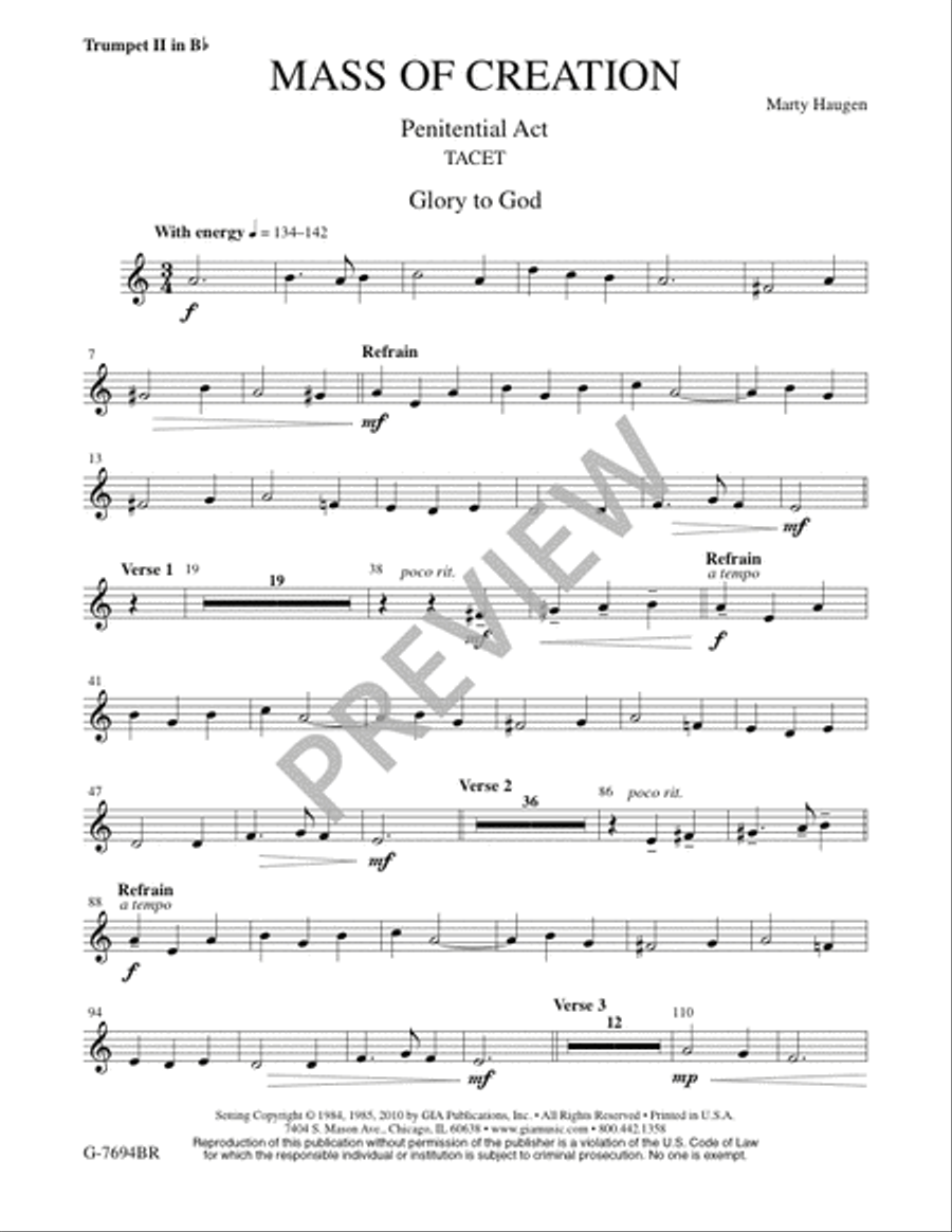 Mass of Creation - Brass and Timpani edition 3-Octaves scores gallery preview page 6