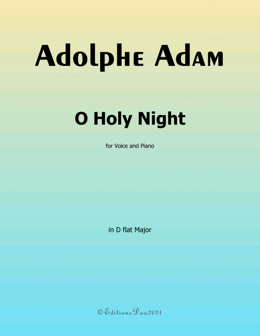 O Holy night cantique de noel by Adam,in D flat Major image number null