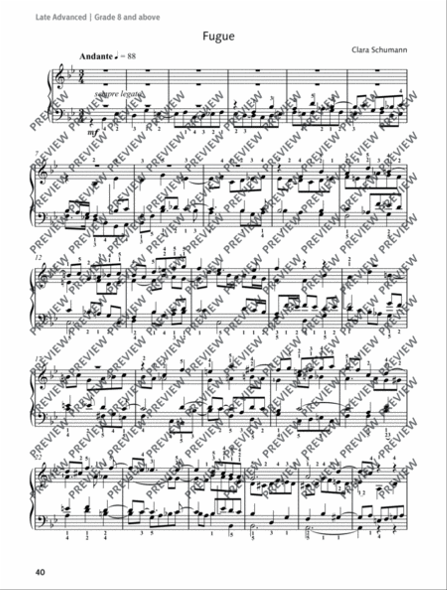 Prelude and Fugue Piano Solo scores gallery preview page 5