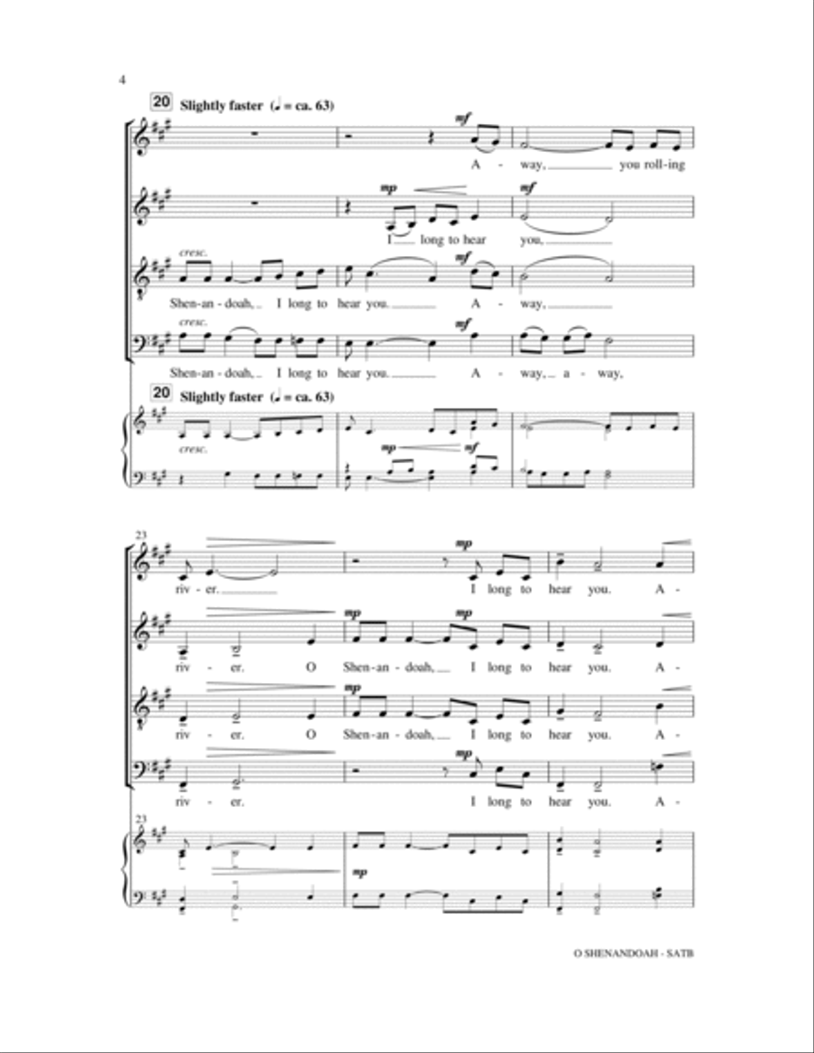 Shenandoah 4-Part scores gallery preview page 4