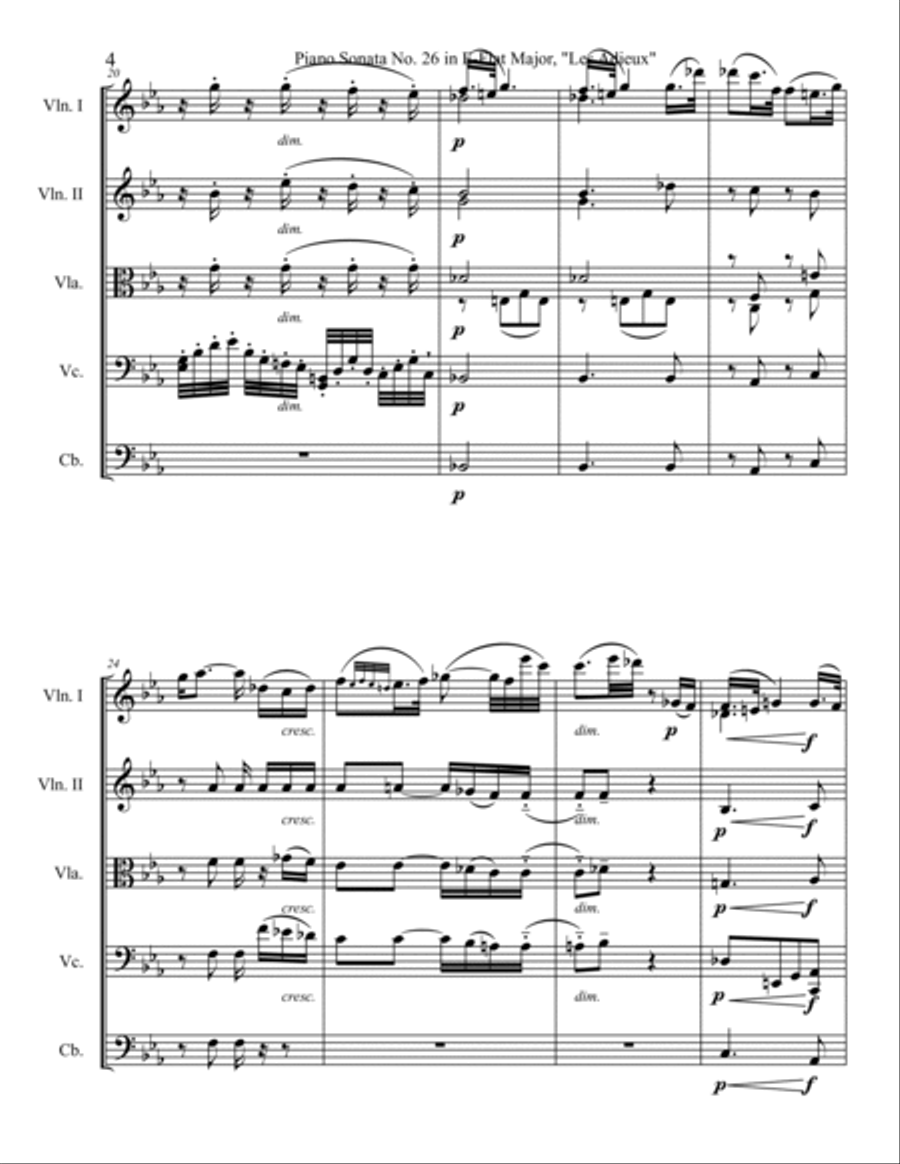Les Adieux Sonata, Abwesenheit (